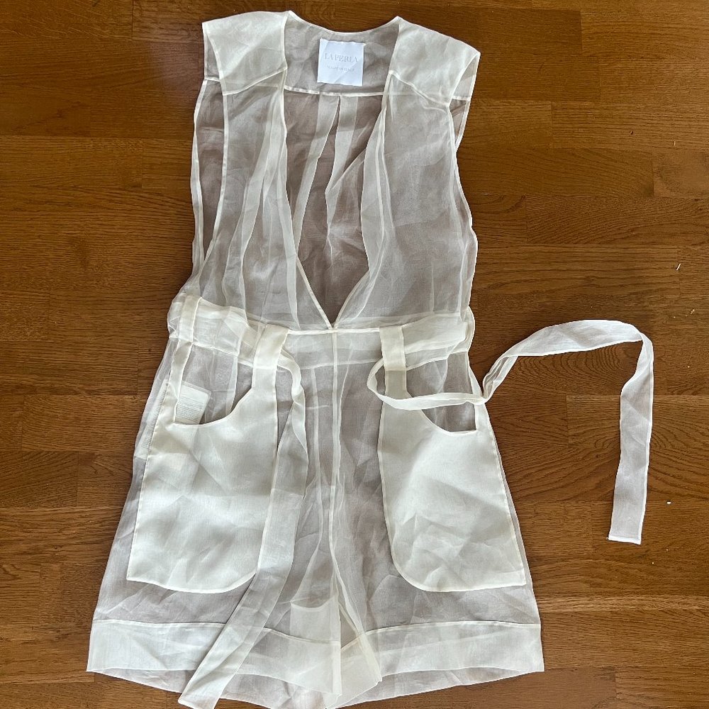 LA PERLA, silk voile overalls